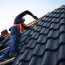 Roofer on home in Bray